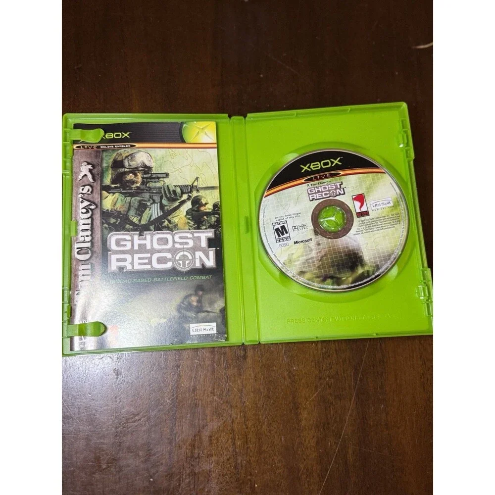 Tom Clancy's Ghost Recon (Microsoft Xbox, 2002) Complete w/ Manual - Works